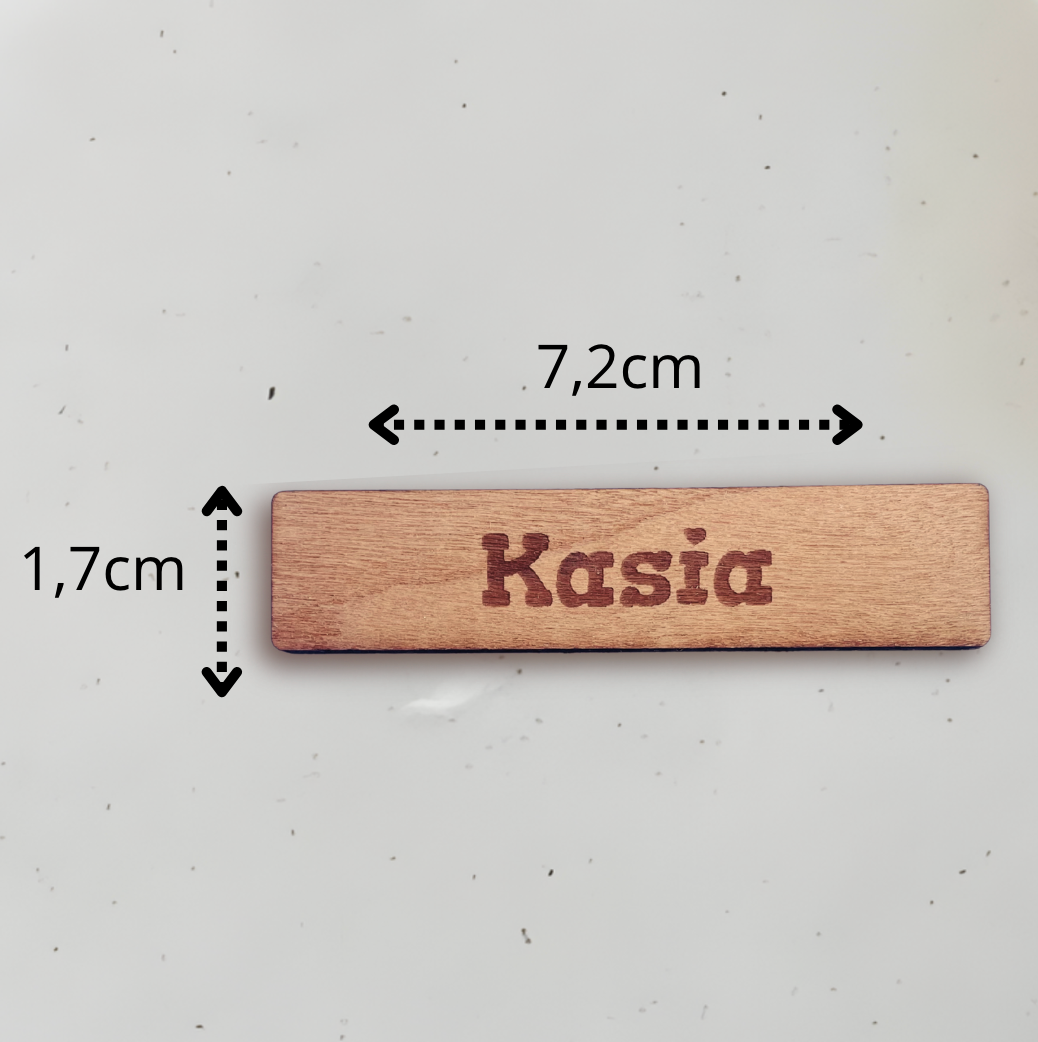 Personligt bordkort i træ - Kasia