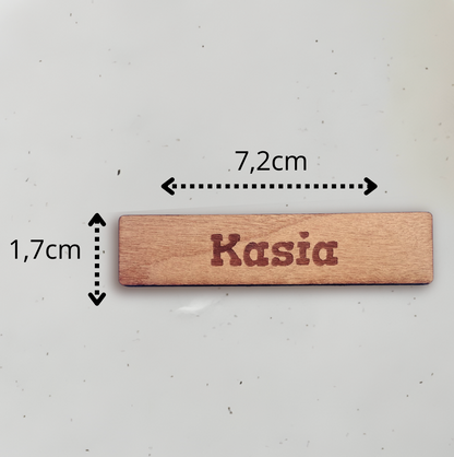 Personligt bordkort i træ - Kasia