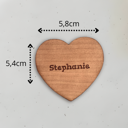 Personligt bordkort i træ – Stephanie