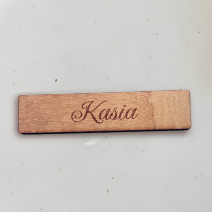 Personligt bordkort i træ - Kasia
