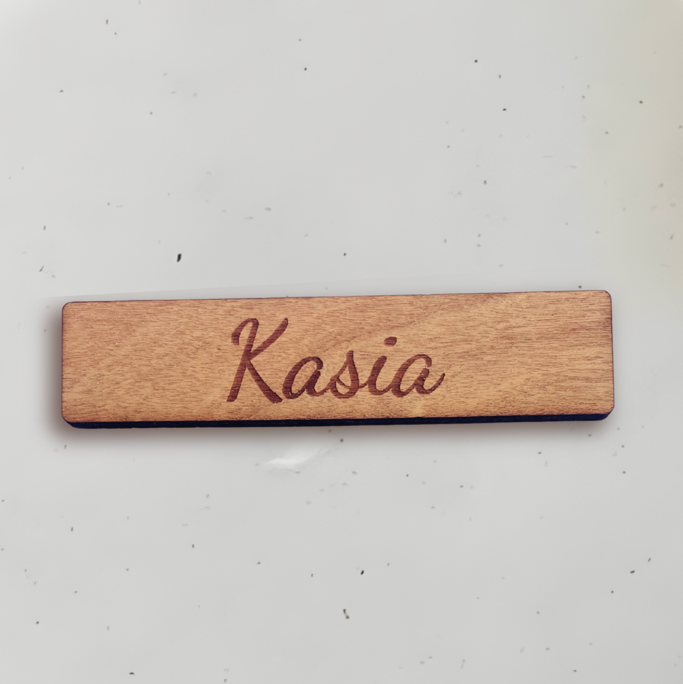 Personligt bordkort i træ - Kasia
