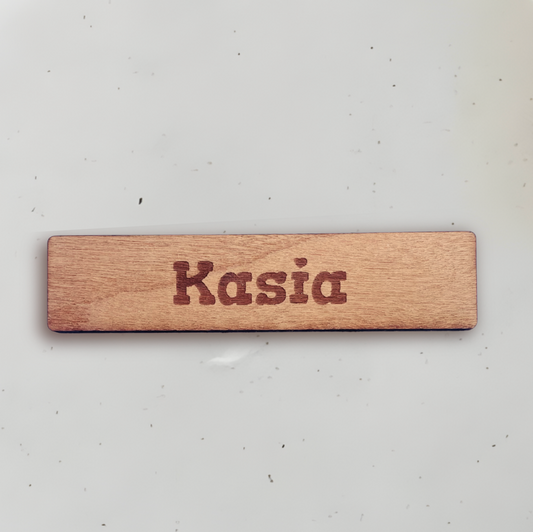 Personligt bordkort i træ - Kasia