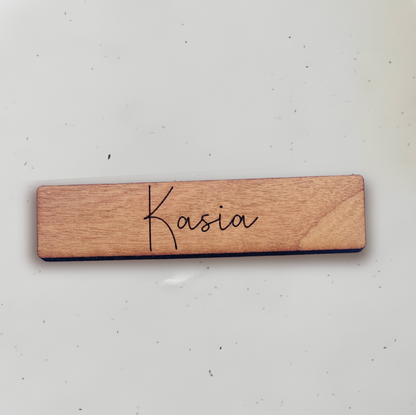 Personligt bordkort i træ - Kasia
