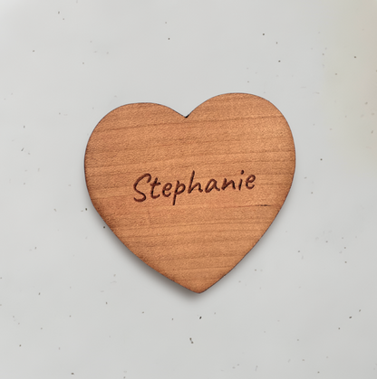 Personligt bordkort i træ – Stephanie